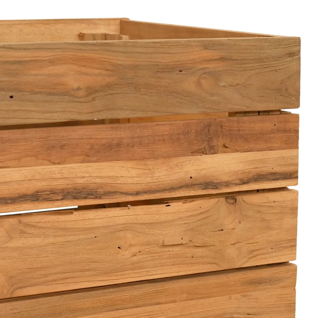 Letto Rialzato 50x40x55 cm Legno di Teak di Recupero e Acciaio 47424