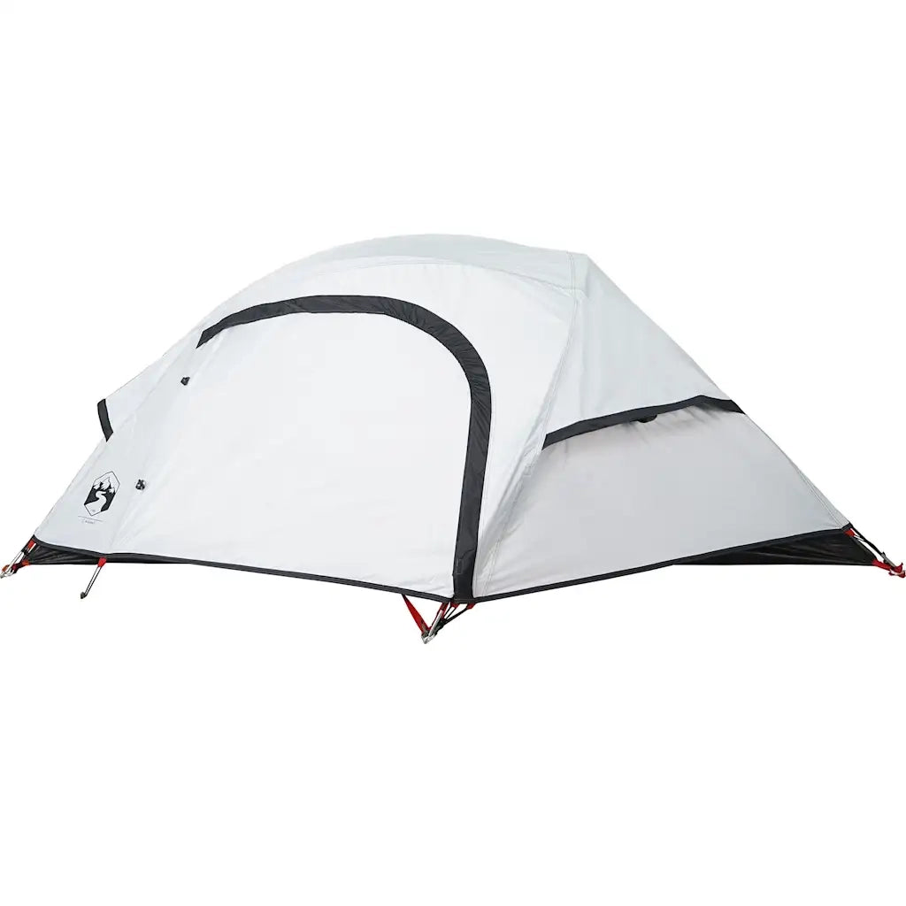Tenda Campeggio a Cupola 1 Persona Bianca Tessuto Impermeabile 94562