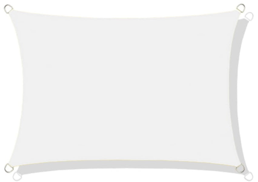 AIO FACTORY Vela ombreggiante 3x5 m Vela parasole da giardino impermeabile in bianco