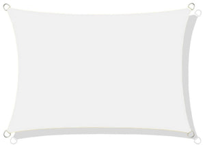 AIO FACTORY Vela ombreggiante 3x5 m Vela parasole da giardino impermeabile in bianco