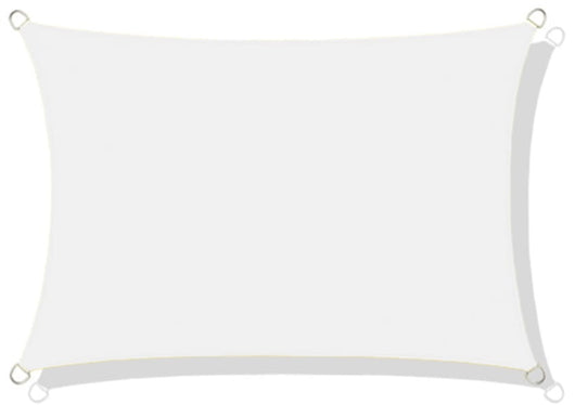 AIO FACTORY Vela ombreggiante 3x5 m Vela parasole da giardino impermeabile in bianco