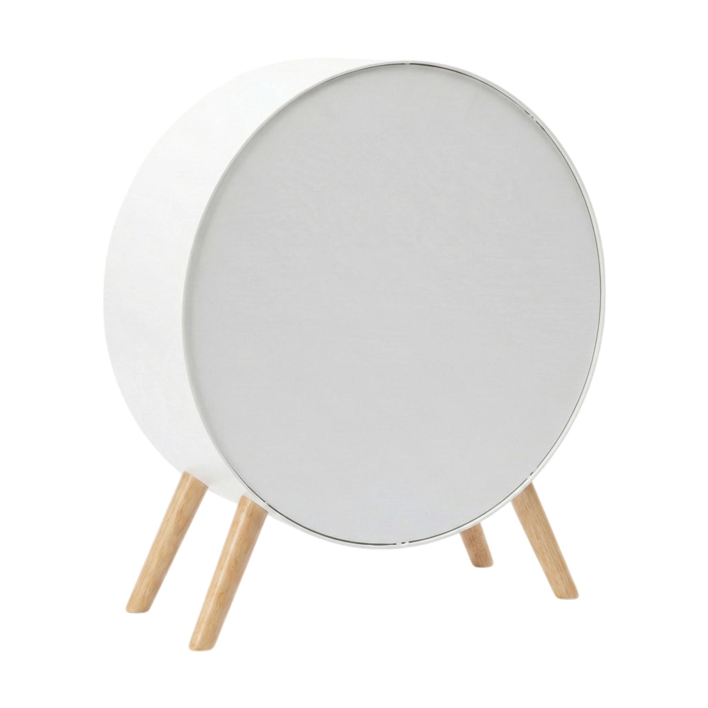 Venere - Camino a Bioetanolo da Pavimento 60x72x30 cm con Bruciatore 1 Litro e Piedi in Legno di Pino Bianco