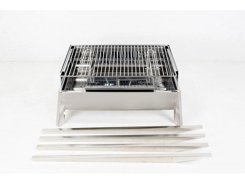 Barbecue a carbone Lisa Etna portatile in acciaio inox