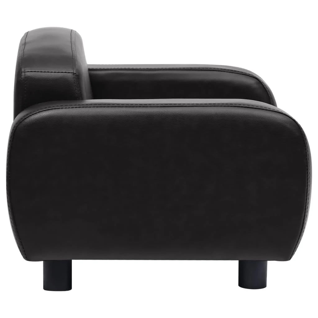 Divano per cani nero 80 cm sintetico nero 02_0000207