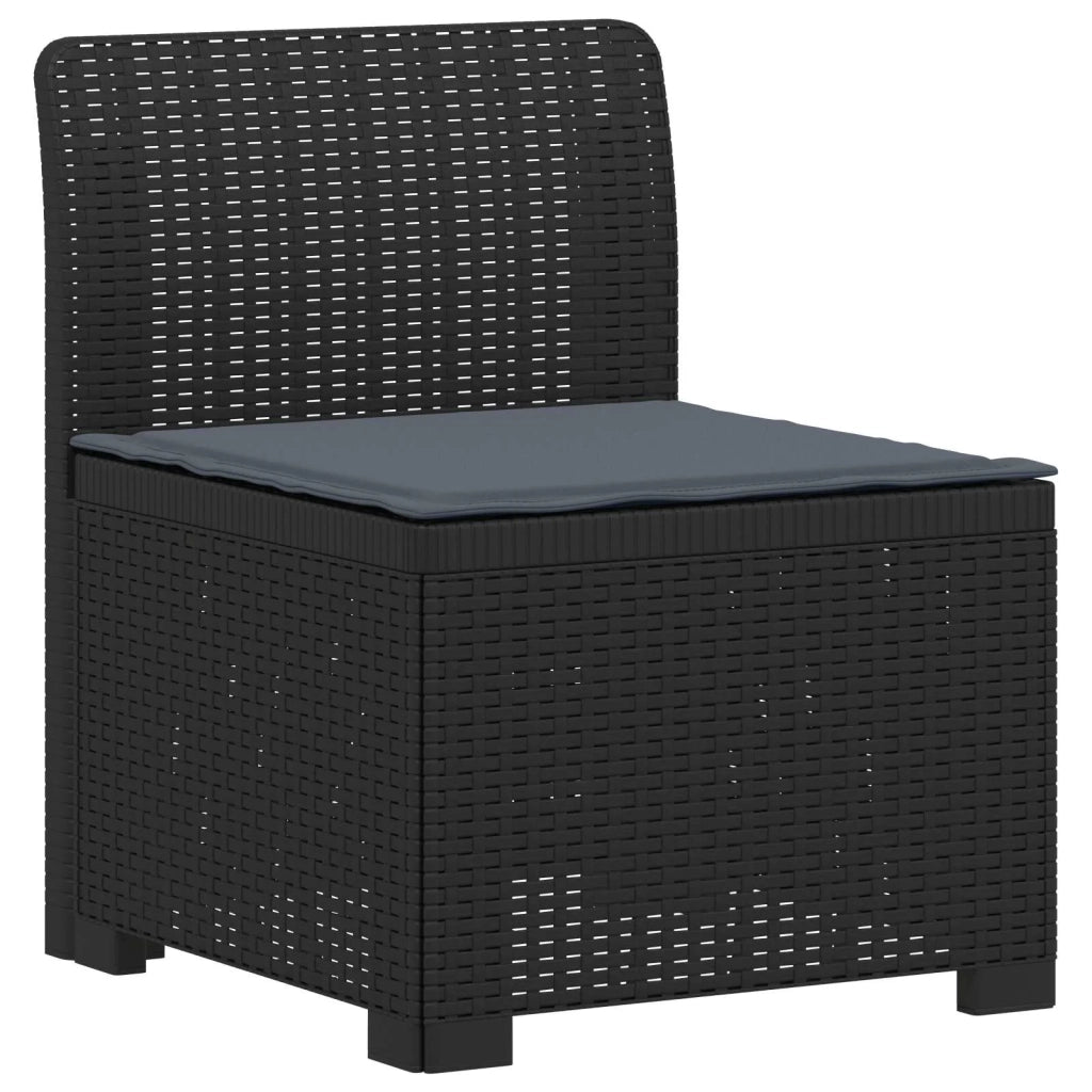 Divano da Giardino 5 Posti con Cuscini Stile Rattan PP 3444037