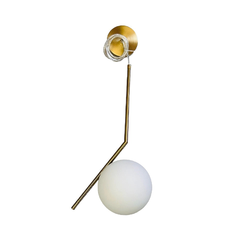 LAMPADARIO A SOSPENSIONE IN METALLO CON SFERA IN VETRO DA 15 CM CON ATTACCO PER LAMPADINE A LED G9