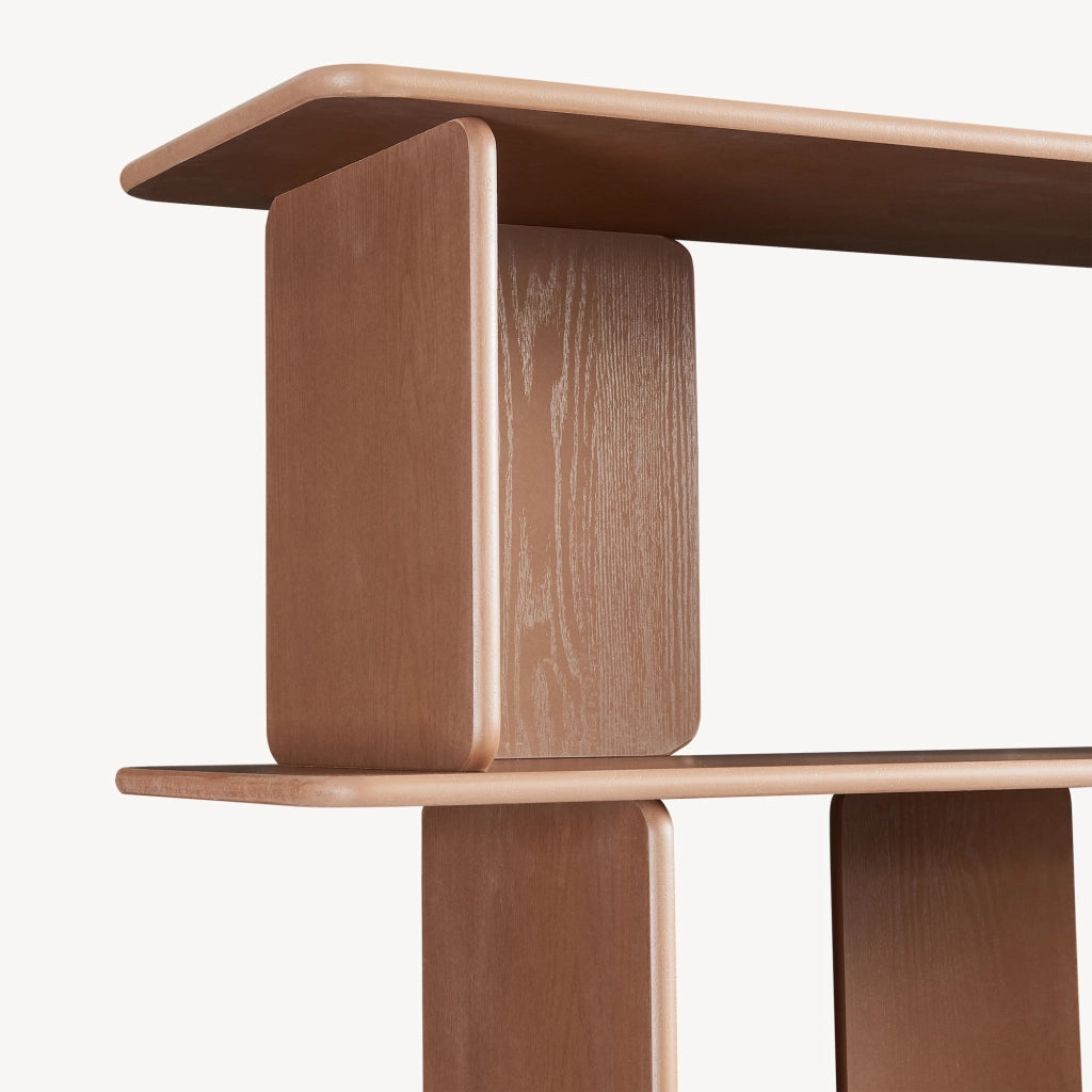 Libreria Gäljami con 5 Ripiani Aperti 180 x 100 x 35 cm - Effetto Noce [en.casa]