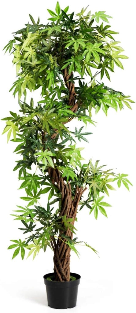 Pianta artificiale 160 cm, piante decorative a forma di S, piante da interno in vaso, albero artificiale come drago, per casa e ufficio