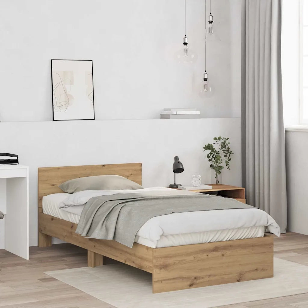 Struttura del letto Rovere artigianale 203 x 104 x 70 cm