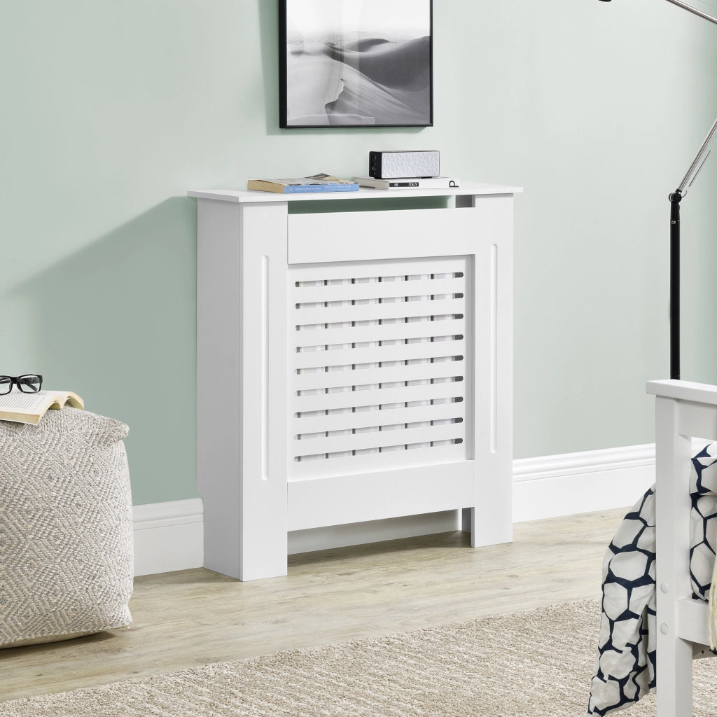 Copritermosifone Charleston Mobile Copri Radiatore Larghezza 112 cm - Bianco [en.casa]