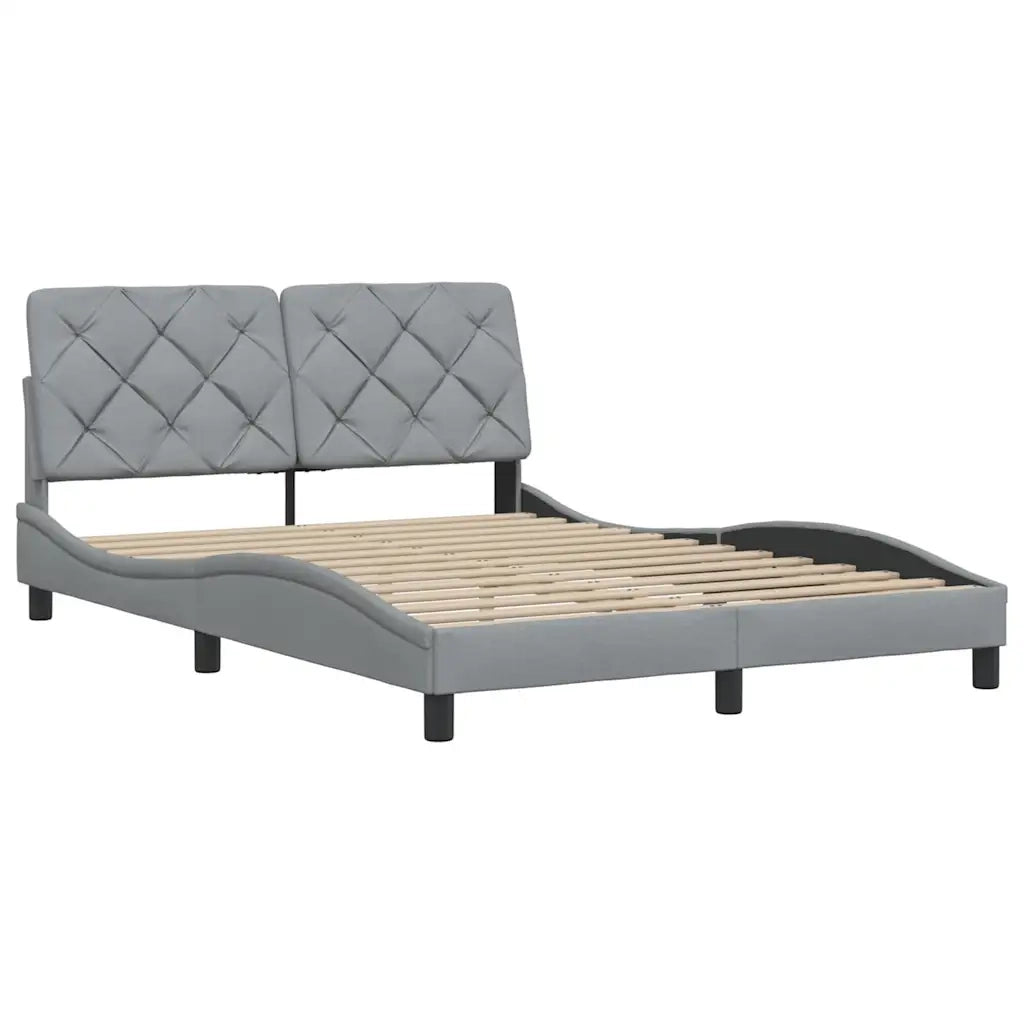Giroletto senza Materasso Grigio Chiaro 140x200 cm Tessuto 3310601