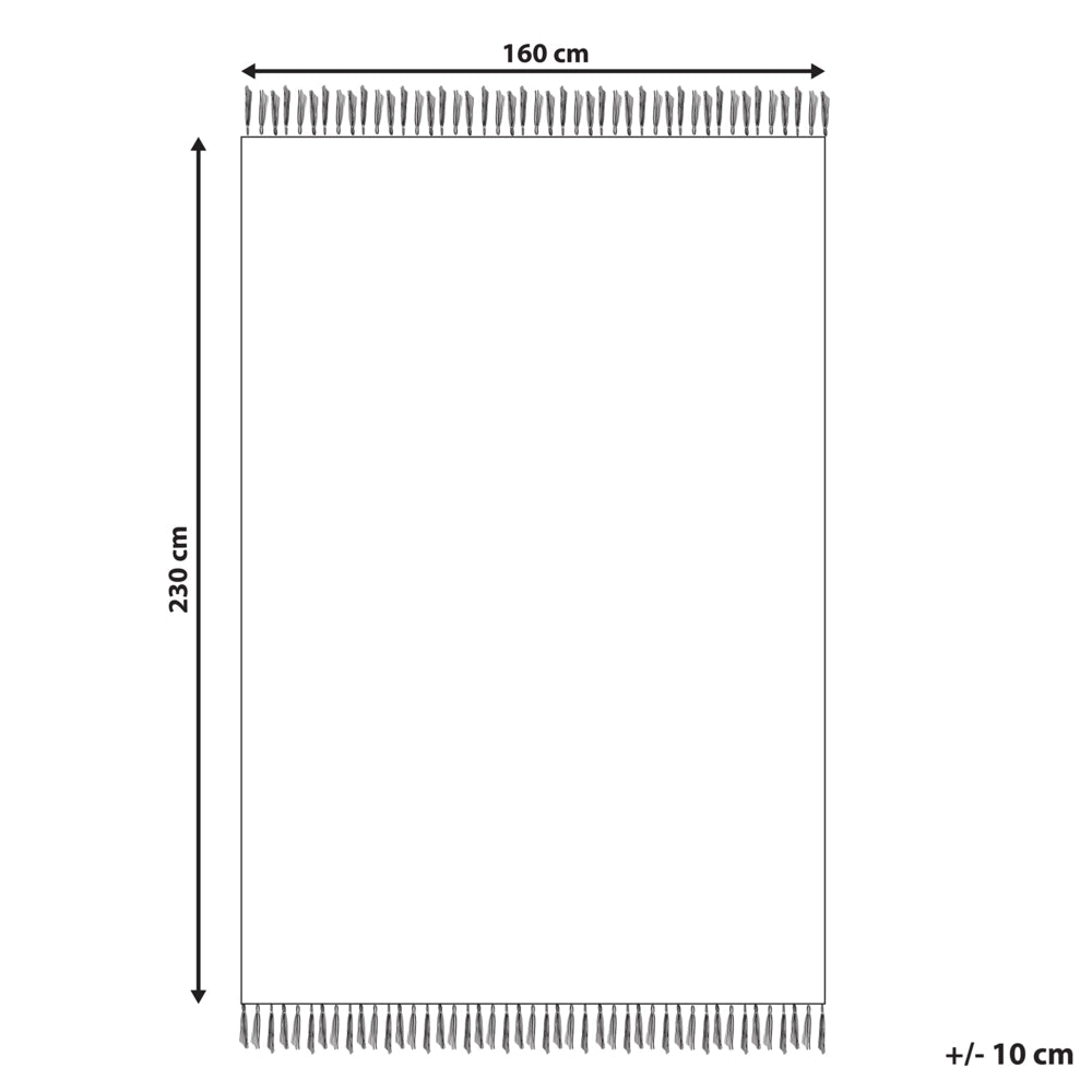 Tappeto per bambini in cotone 160 x 230 cm con motivo geometrico Beige Stile Boho Soggiorno Bambini Stanza dei bambini