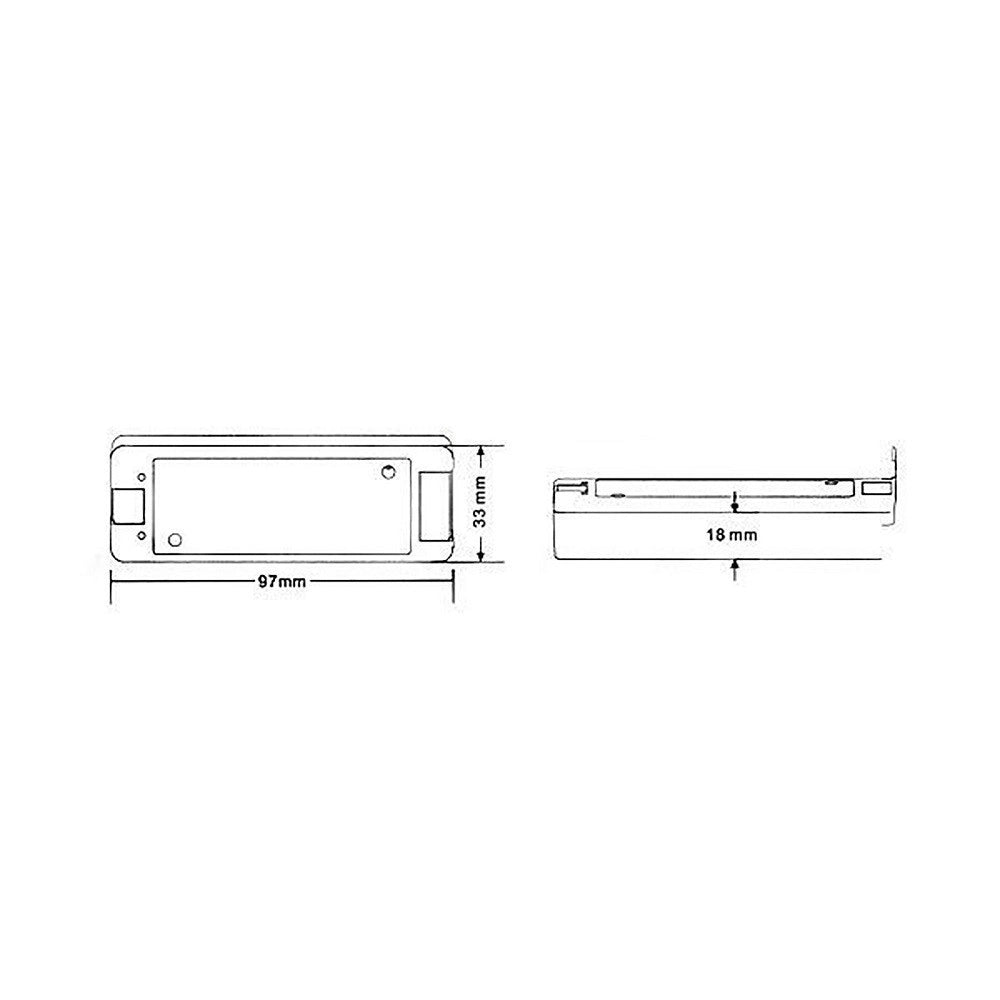 Trade Shop - Centralina Vp Controller Rf 15a 4ch Dimmer 288w Strisce Luci Led Telecomando Rgbw -