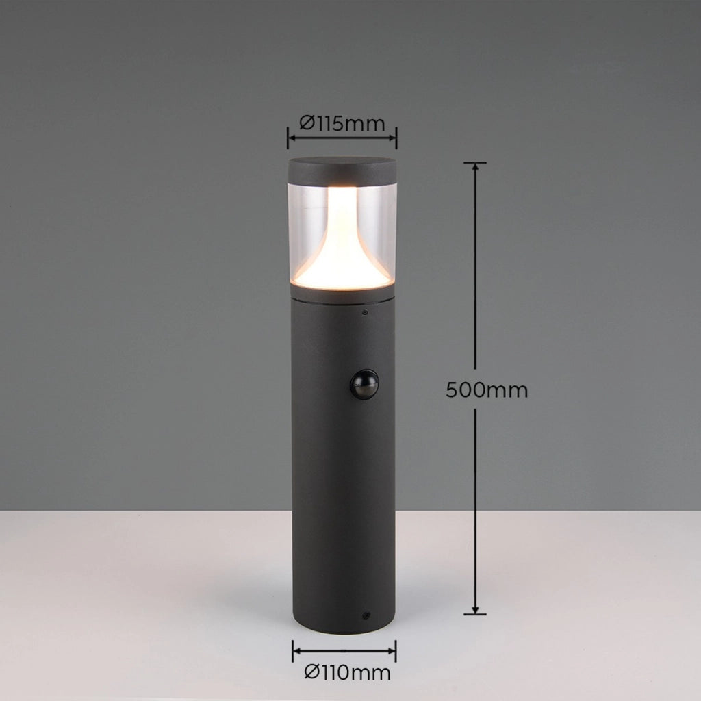 Paletto da giardino LED nero alluminio IP54 50 cm TAGUS