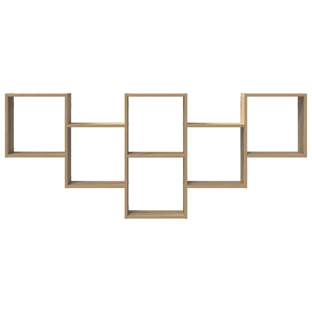 Scaffale a Parete Rovere Artigianale 159x18x66 cm in Truciolato 853307