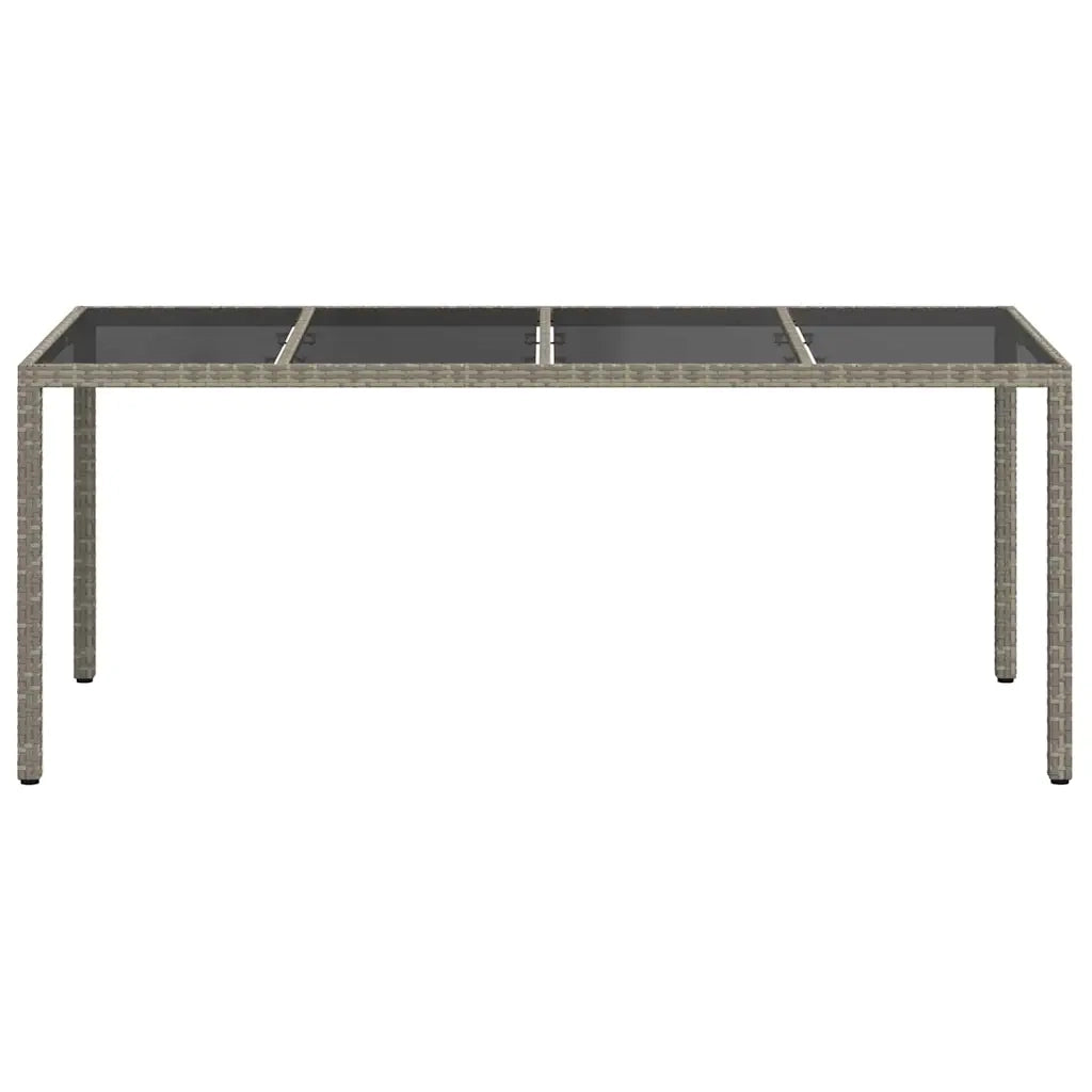 Tavolo da Giardino Grigio 190 x 90 x 75 cm polyrattan 362548