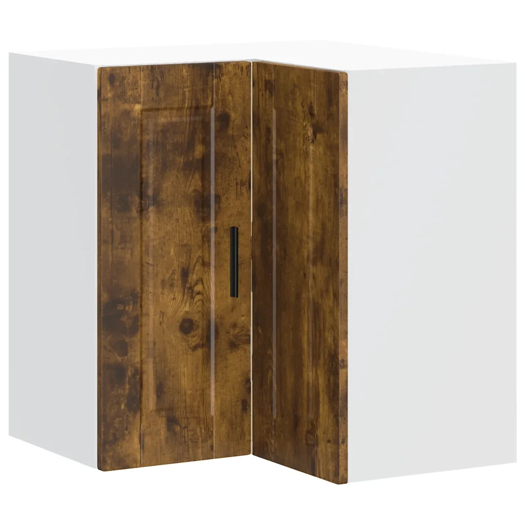 Pensile da Cucina | Mobile da Cucina ad Angolo Porto Rovere Fumo Legno Multistrato