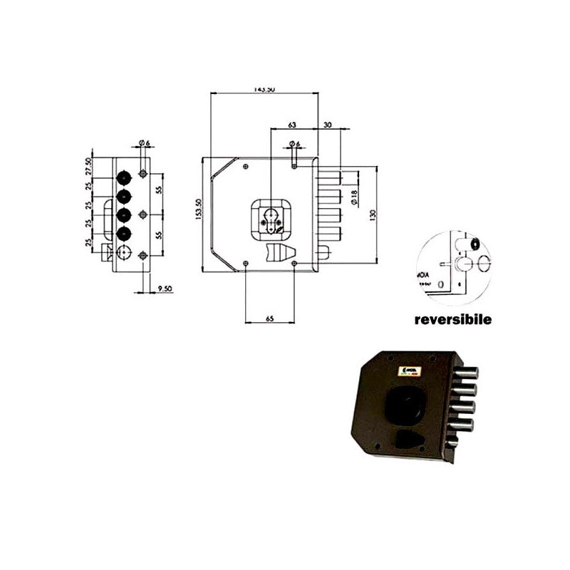Serratura Sic.Semplice Sx Cil. G452 Moia