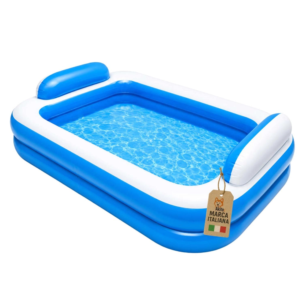 Akitaink Piscina Gonfiabile 266x175 Cuscini Integrati