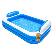 Akitaink Piscina Gonfiabile 266x175 Cuscini Integrati