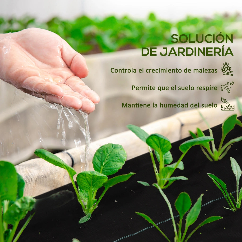 Tessuto Non Tessuto per Giardino ¨C zephmum ¨C 60 g/m2 2x25 m Nero