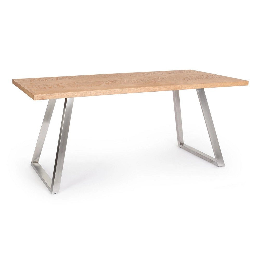 Tavolo Legno Argentato Industriale da Interno 180x90 - GRIFFIN
