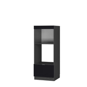 Vicco Set mobili bagno Nero a righe 60 cm aperto