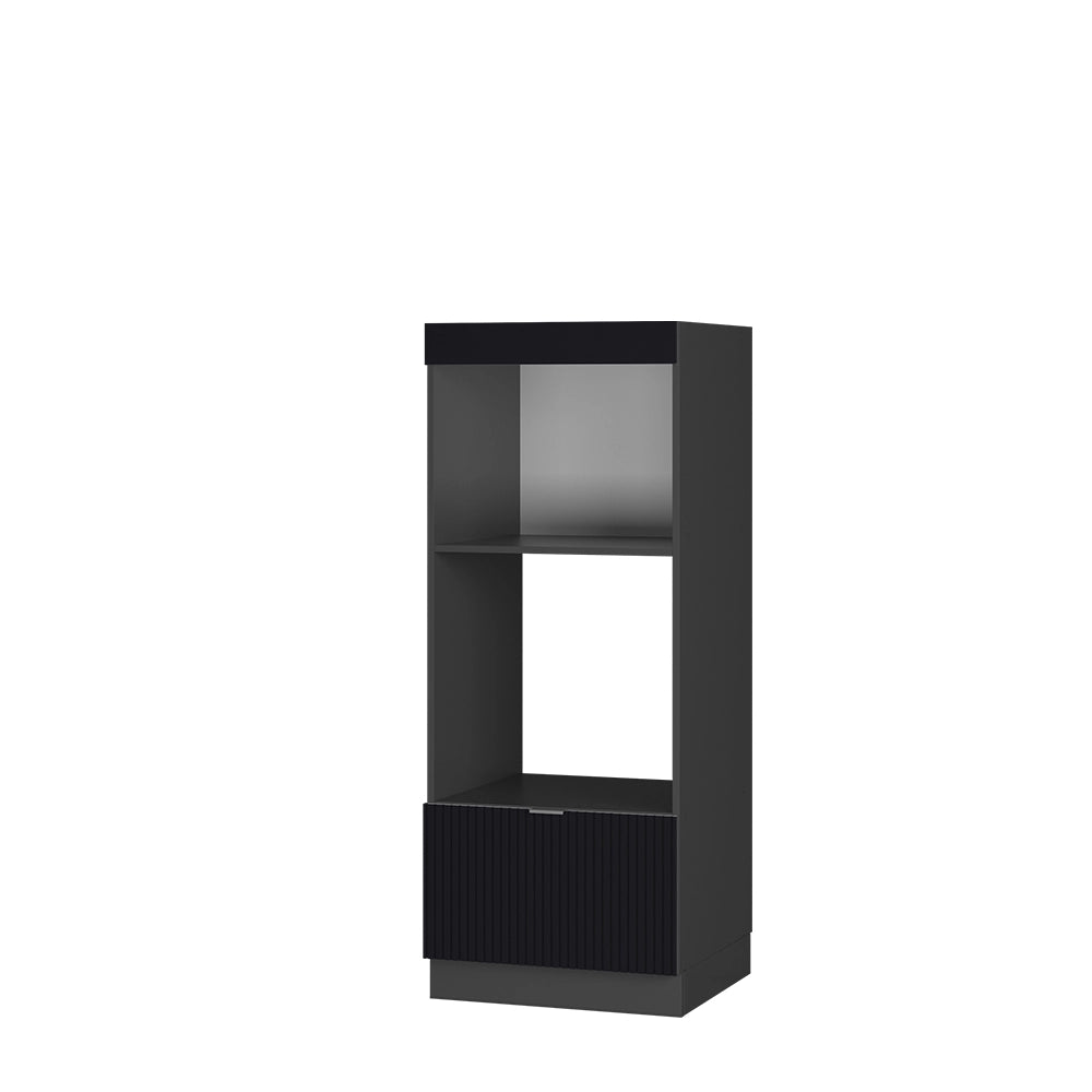 Vicco Set mobili bagno Nero a righe 60 cm aperto