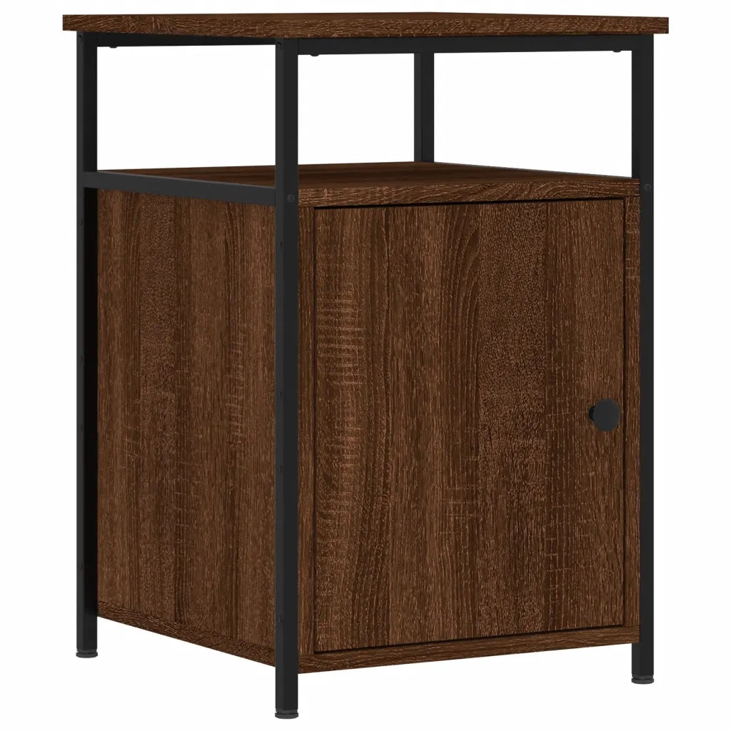 Set di 2 Comodini | Armadio da Notte | Mobiletto da notte Rovere Marrone 40x42x60 cm Legno Multistrato