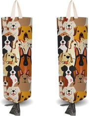 Houder per Cani in Plastica con Cerniera Autoadesiva | Organizzatore Reutilizzabile con Adattamento Gratuito | Dispensatore di Magazzino per Parete per Casa e Armadio | 2 Pezzi