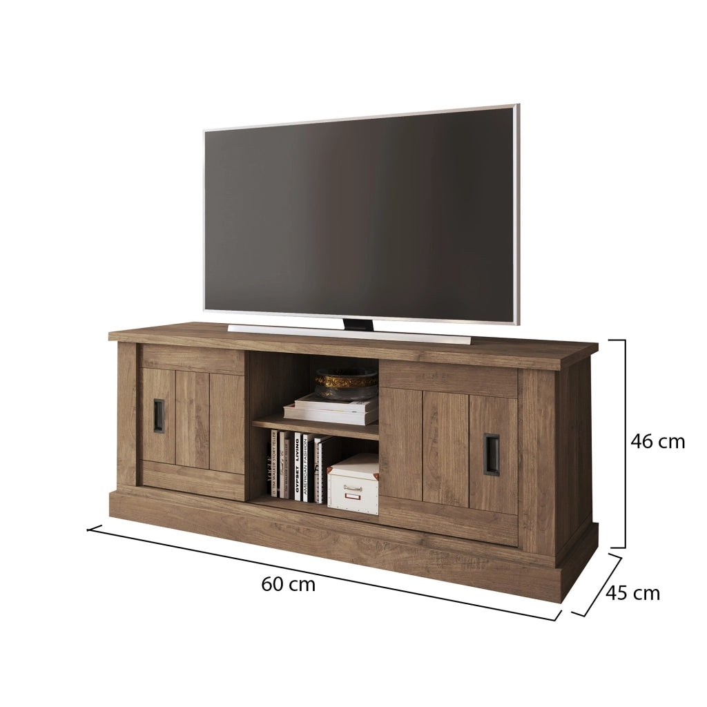 Mesola, Mobile Porta tv un Ripiano, 45x46x60h cm Marrone Noce