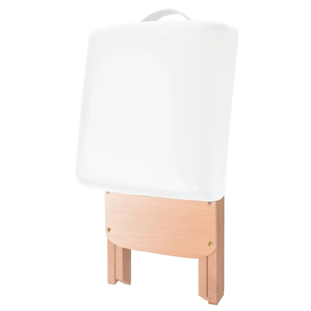Sgabello da Massaggio Pieghevole Spessore Sedile 12 cm Bianco 110148
