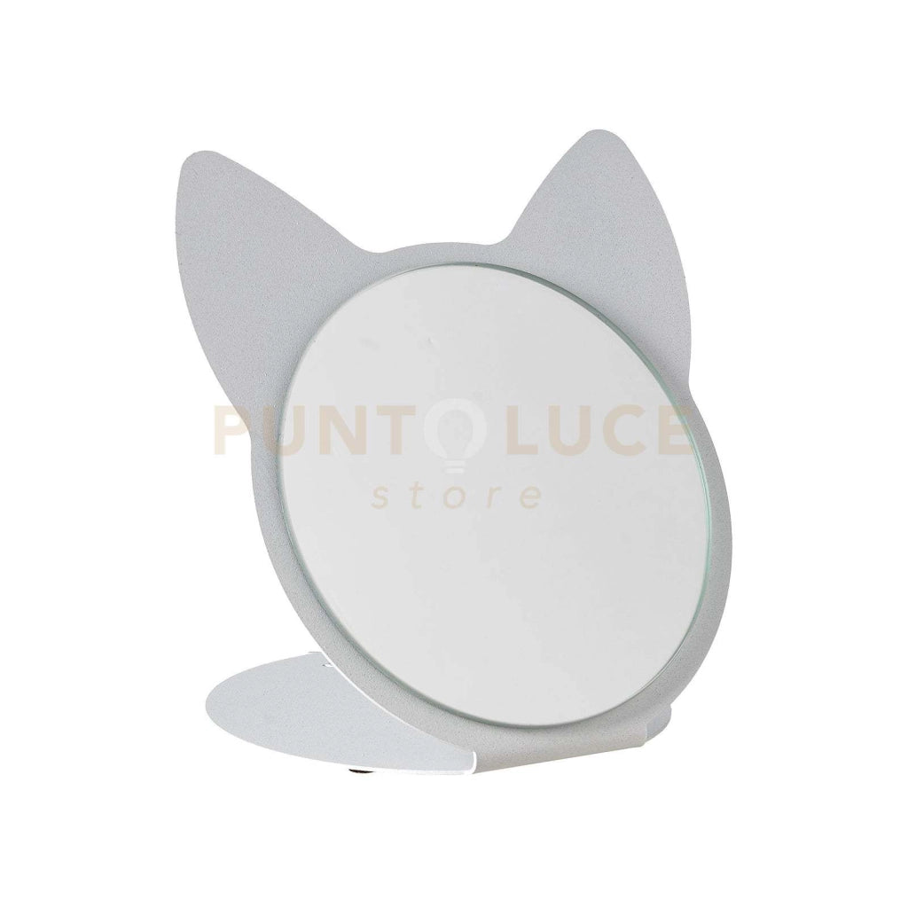 specchio da tavolo di design cat Bianco marmo in Ferro e vetro per lo specchio 20x17x20h cm