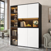 Hochschrank moderno in MDF nero e bianco