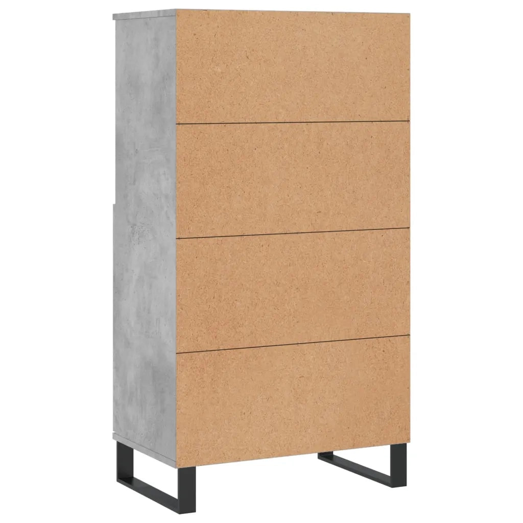 Credenza | Madia | Buffet da pranzo | Armadio da pranzo Grigio Cemento 60x36x110 cm in Legno Multistrato