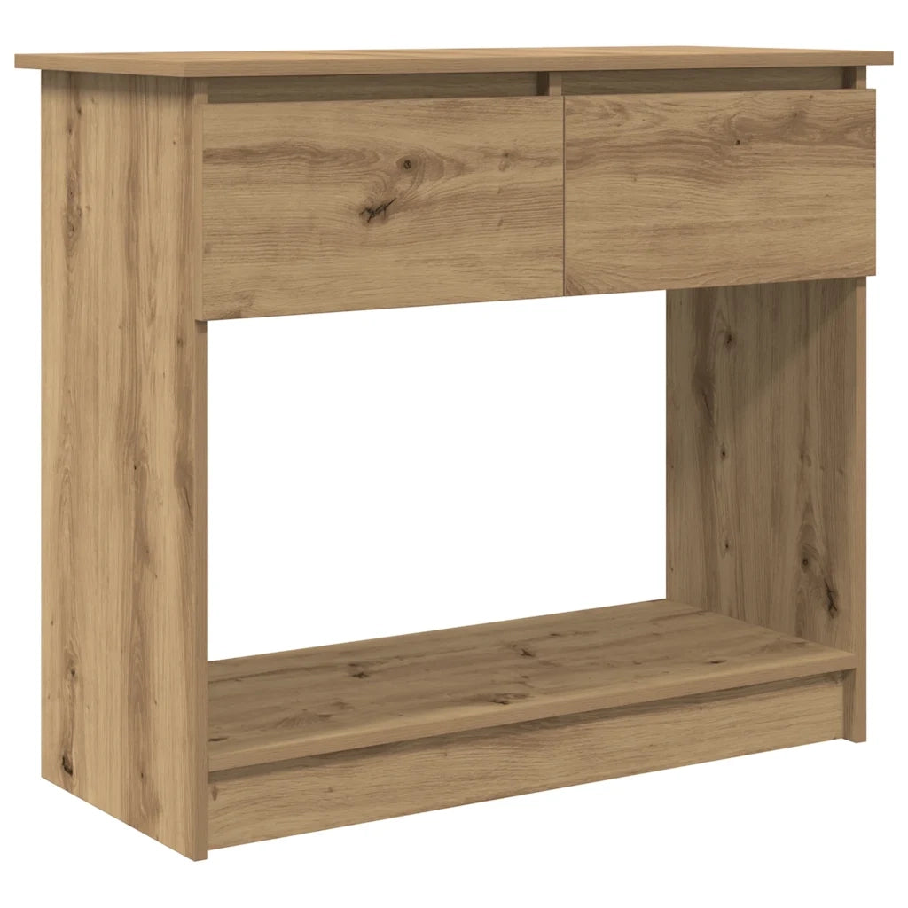 Tavolo Consolle Cassetti Rovere Artigianale 85,5x38,5x74,5 cm 861399