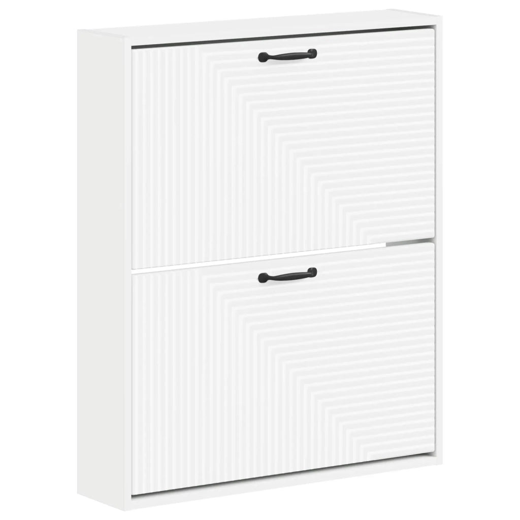 Mobiletto per Scarpe da Muro HAARLEM 71 x 17 x 86 cm Bianco 896855