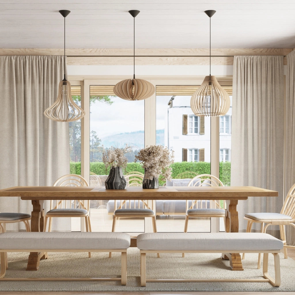 Lampada sospensione SERENO Pure Lume legno nero E27