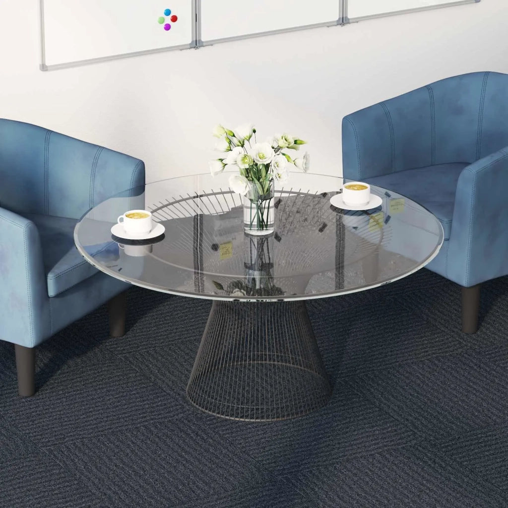 Piastrella per Tappeto Blu Grigio 50 x 50 cm 4 pz PP e Bitume CFW8621736