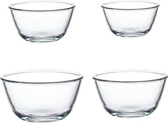 Set di 4 pentole in acciaio inossidabile con coperchio - resistente al magnetron e lavastoviglie per cucinare e cuocere