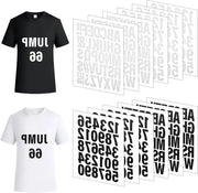 12 lettere in ferro per stoffe, T-shirt, maglietta, per personalizzare con numeri e lettere in ferro.