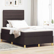 Letto a molle con materasso Marrone Scuro 120 x 190 cm Tessuto 3339528