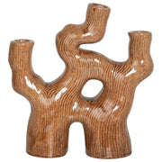 Vaso per fiori Marrone Gres Decorazione per interni Pezzo Design moderno Impermeabile