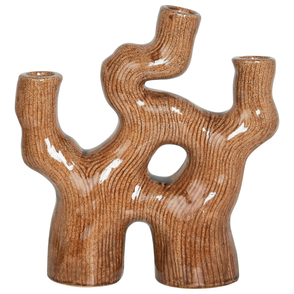 Vaso per fiori Marrone Gres Decorazione per interni Pezzo Design moderno Impermeabile