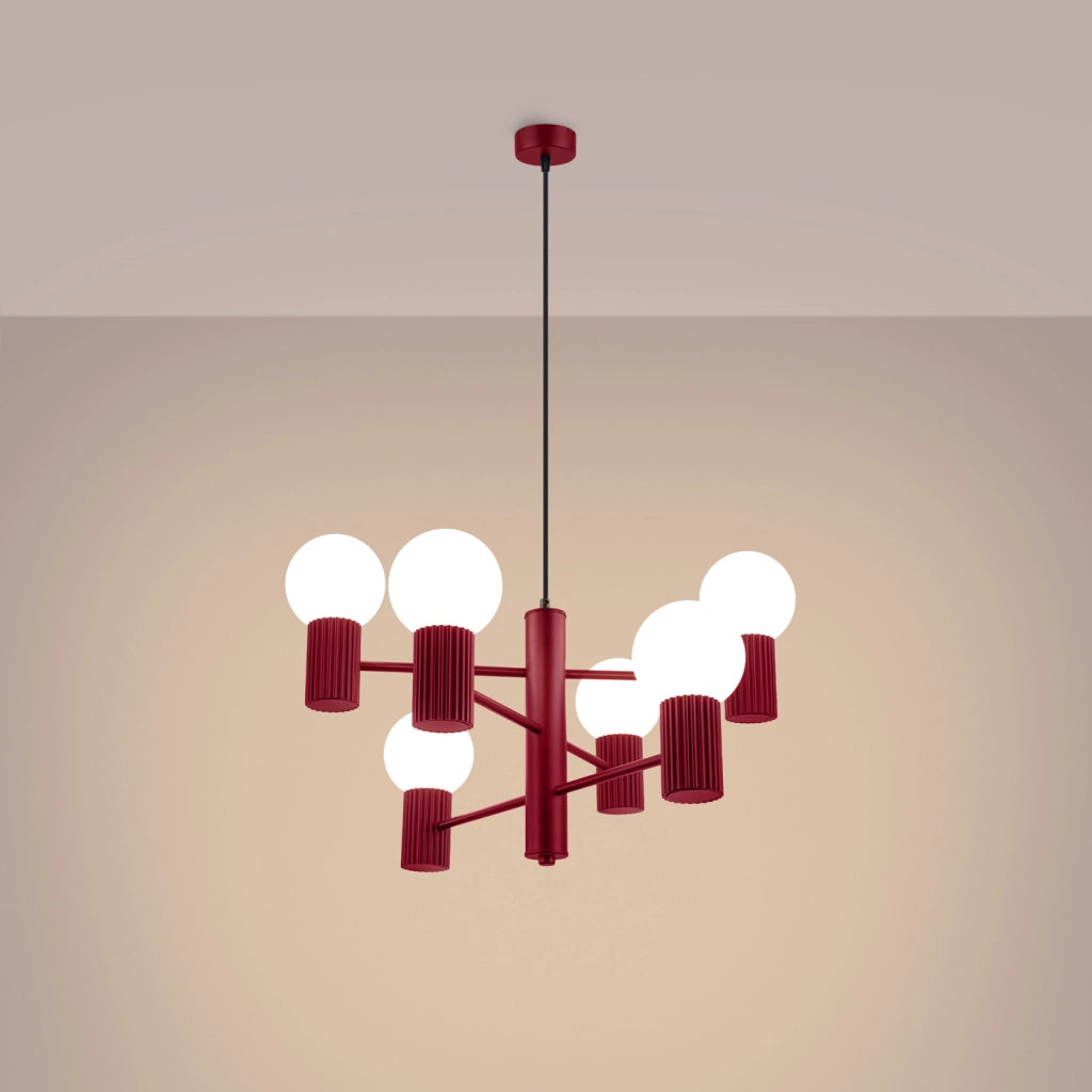 Lampadario HALO 6 bordeaux