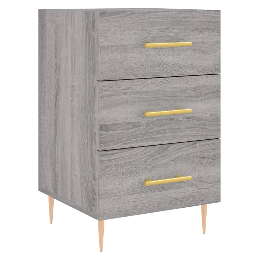 vidaXL Comodino Grigio Sonoma 40x40x66 cm in Legno Multistrato