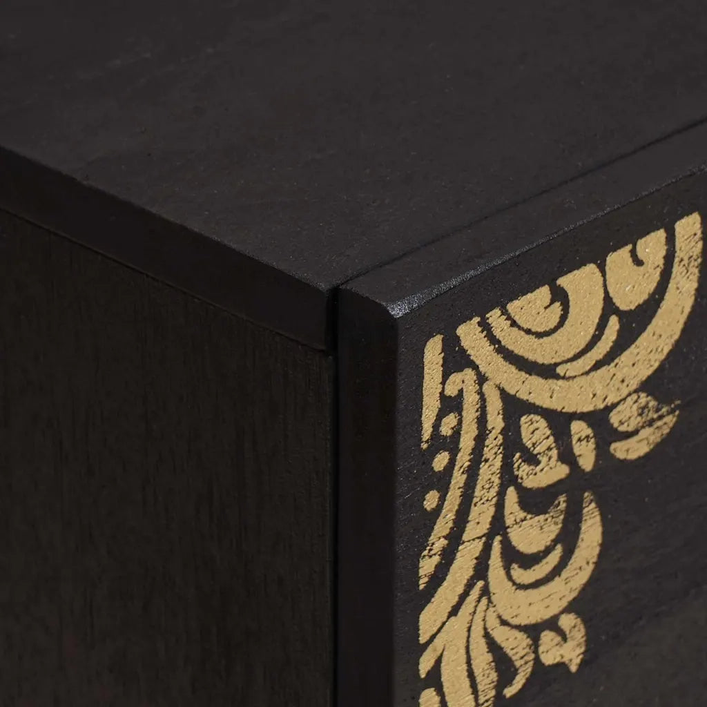 Armadio da Notte con cassetto 2 pcs Nero 40 x 33 x 46 cm
