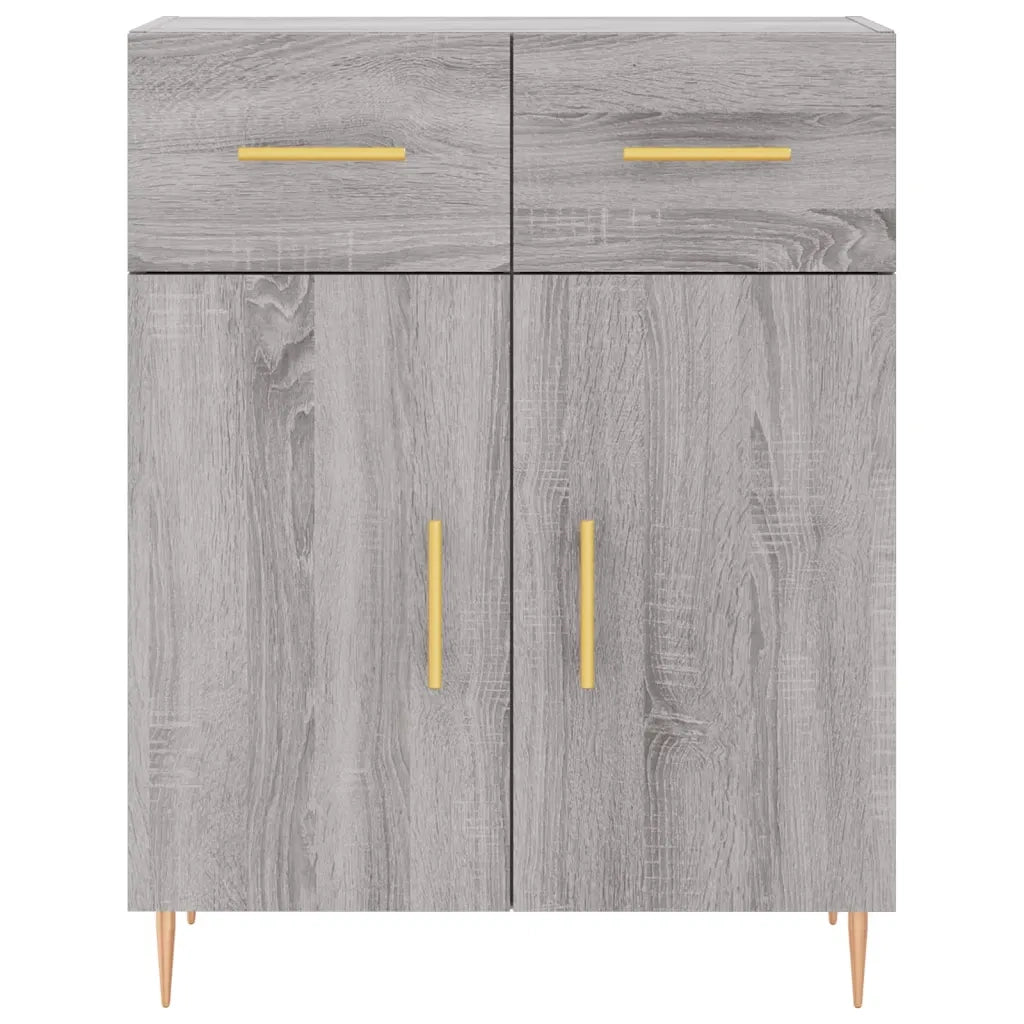 Credenza-Buffet-Armadio da cucina Grigio Sonoma 69,5x34x180 cm in Legno Multistrato 600732