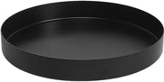 Scodino Rond 20 cm - Decorativo Nero - Scodino Metallico - Sottopiatto Antiscivolo - Decorazione Camerale - 12 mesi di Garanzia - Bordure Decorativa
