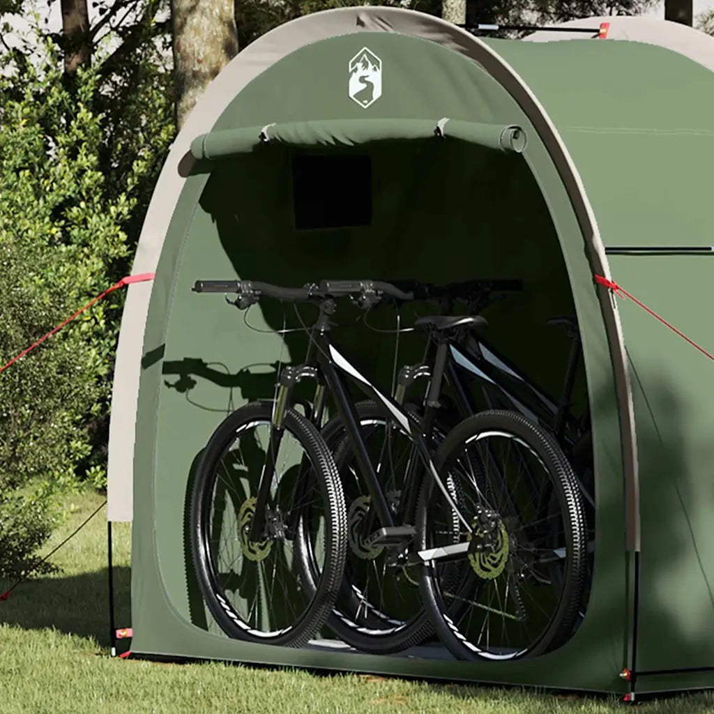 Tenda porta biciclette con tetto Verde 210 x 90 x 174 cm